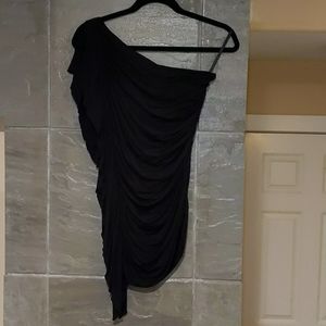 Boston Proper One-Shoulder Ruffle Top